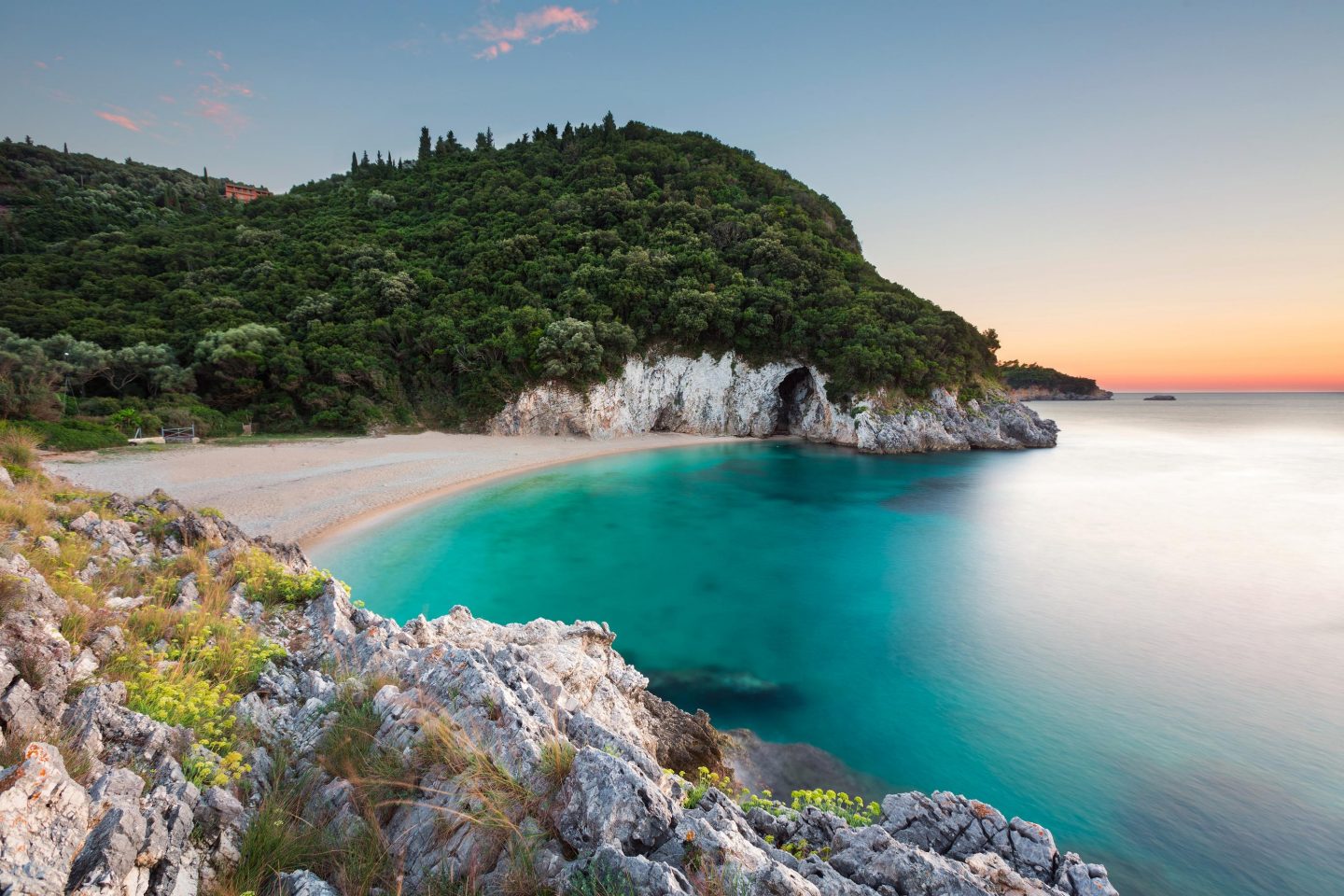 Lonely beach in Corfu