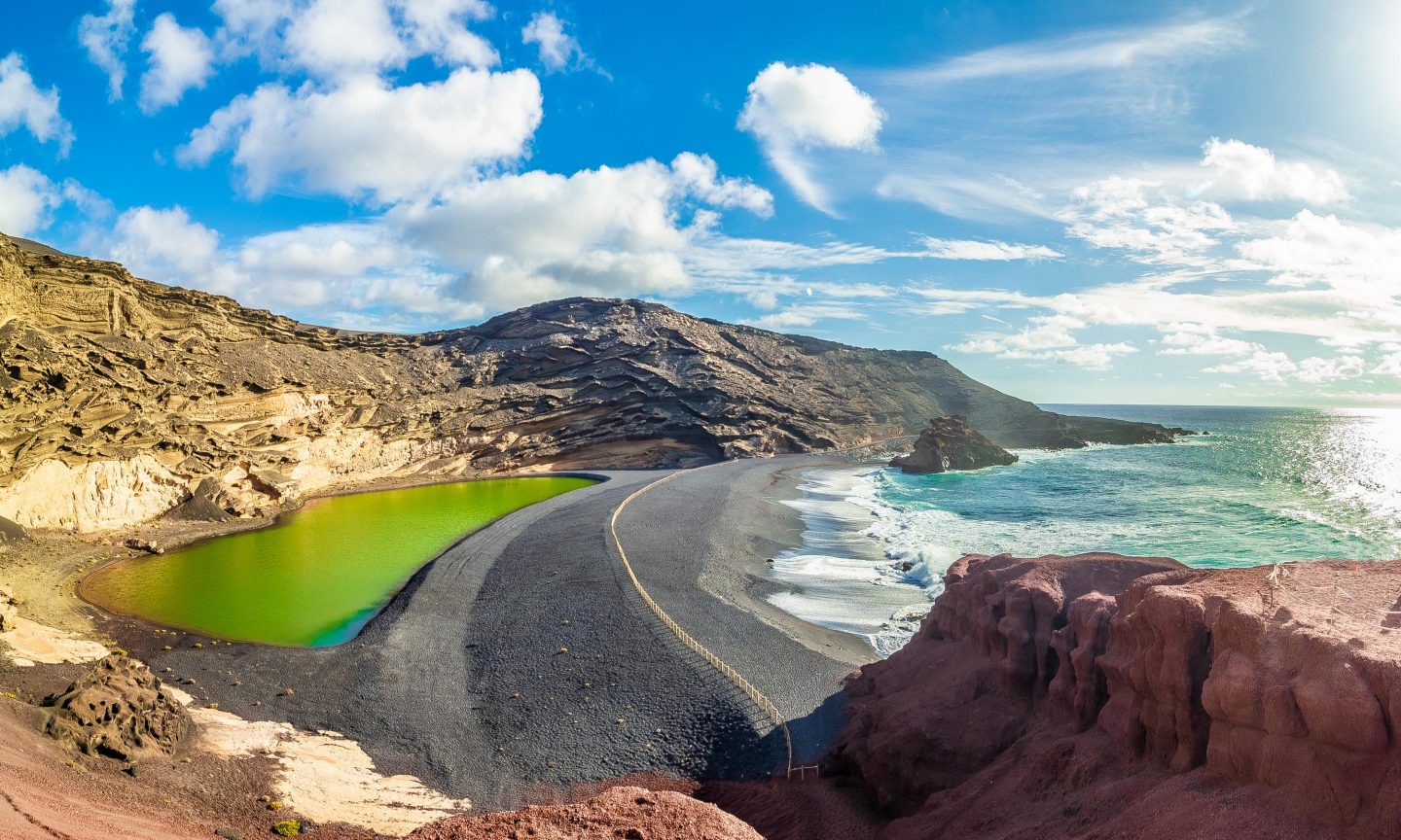 Black volcanic beach on Lanzarote