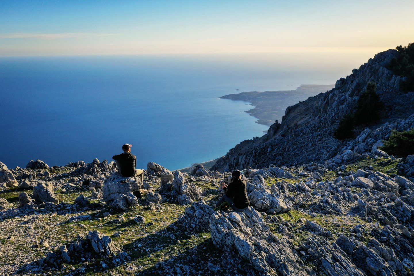 Mountain overlooking the sea in Kefalonia