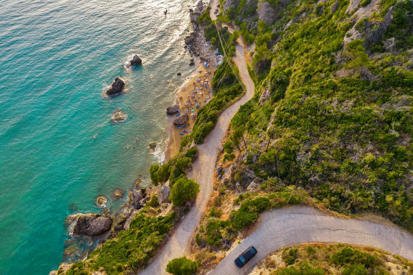Wanderweg am Meer auf Korfu