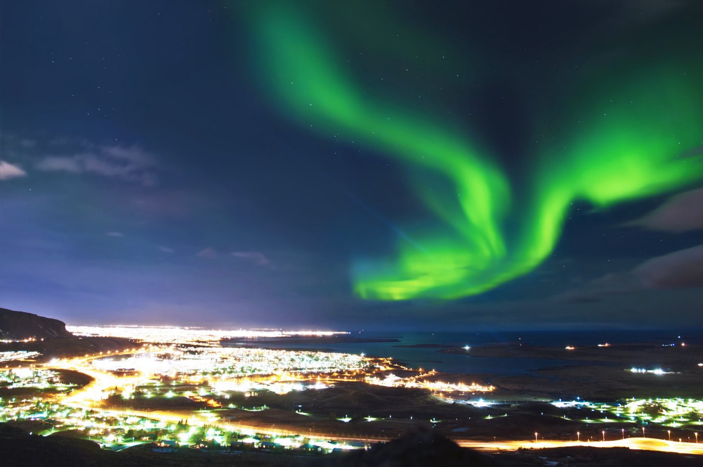 Northern lights over Iceland
