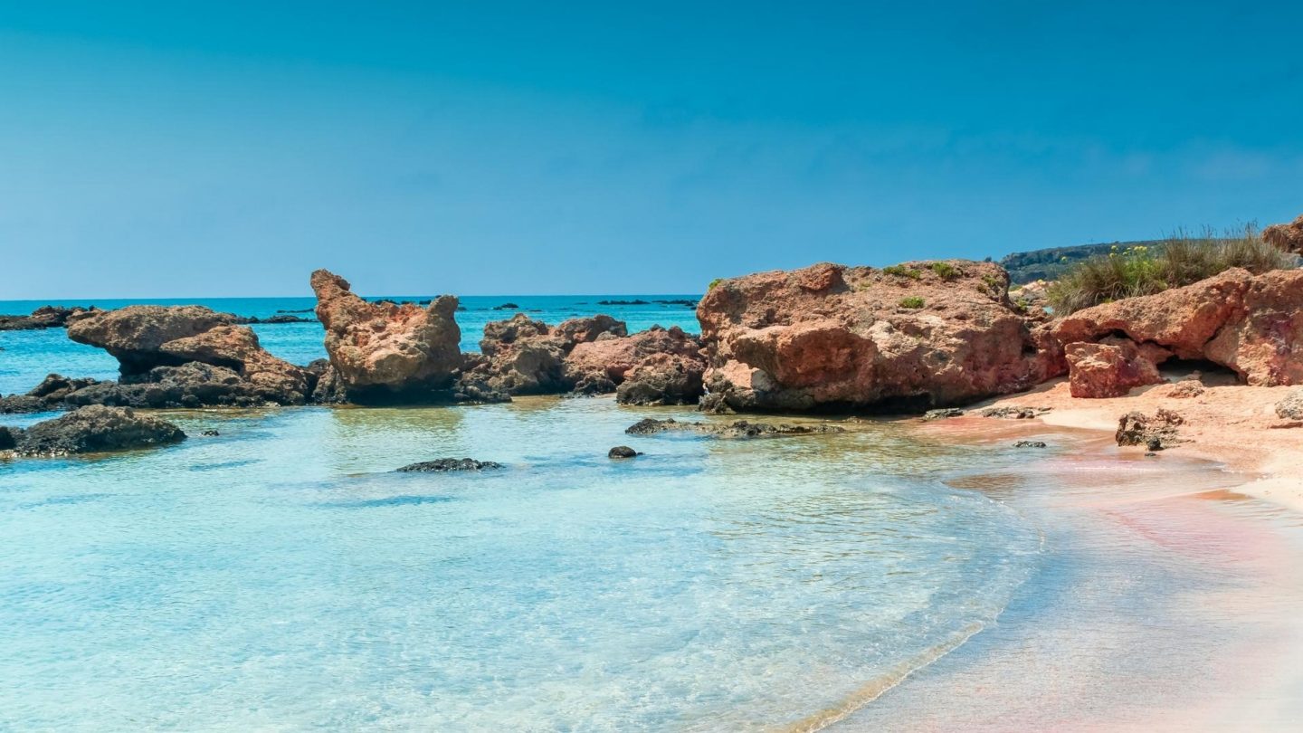Turquoise waters off the coast of Crete