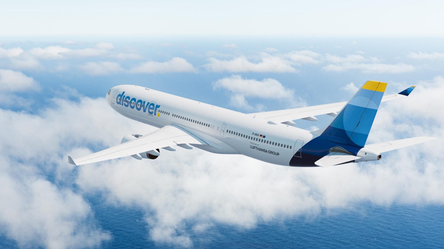 Airbus A330 airplane in the air