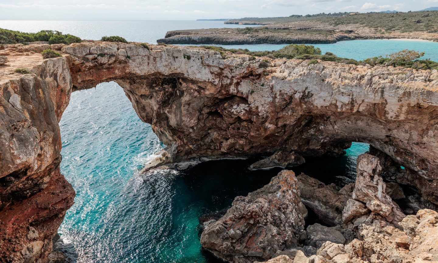 Cala Varques: a rock formation in the water