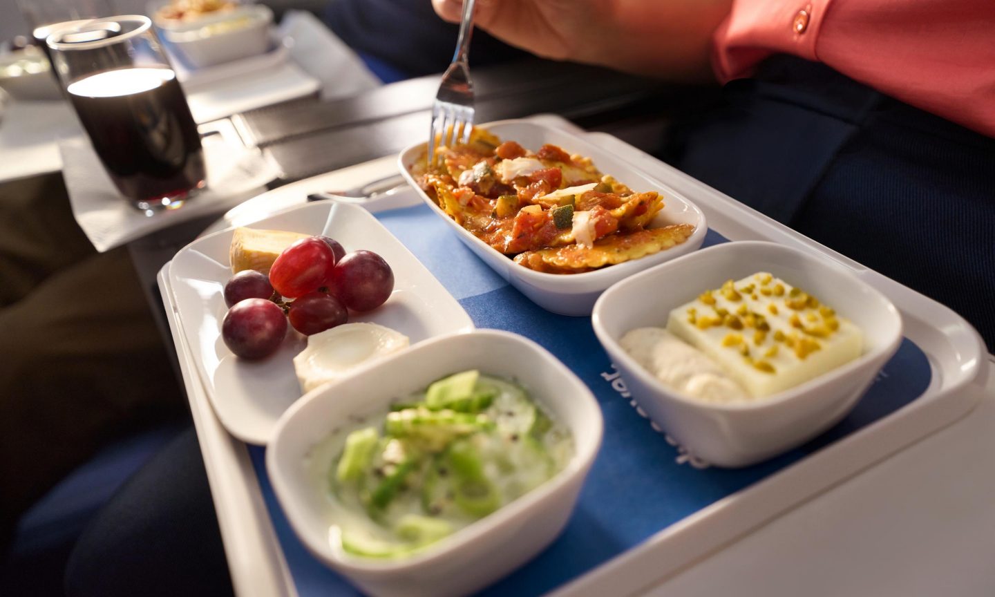 Premium Economy Mahlzeit