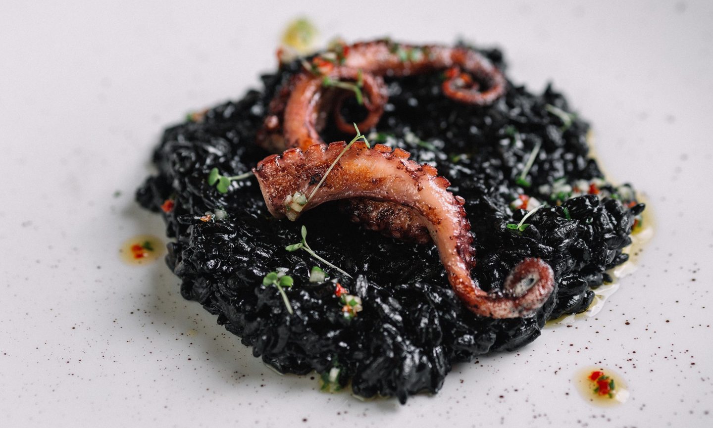 Risotto mit Oktopus