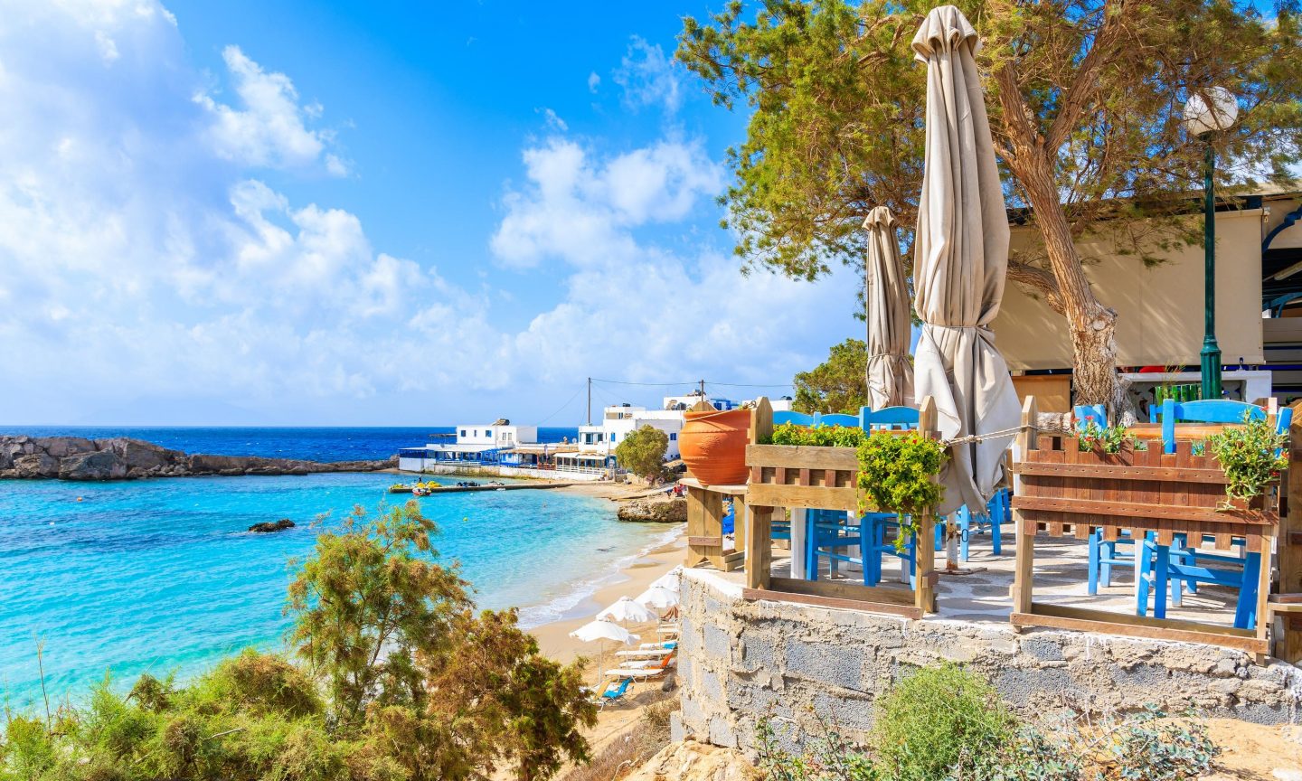 Bar on the cliff in Sunset Beach, Corfu