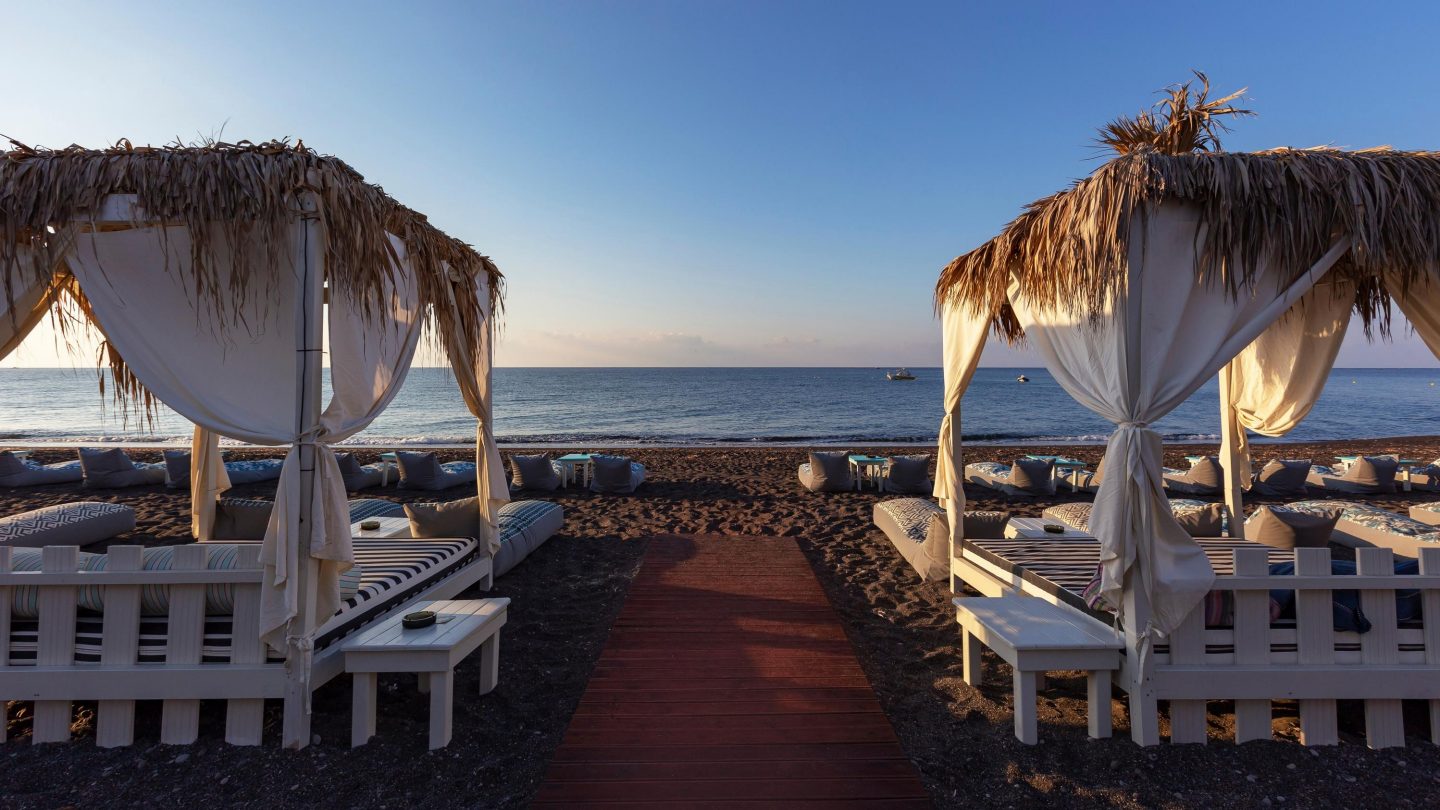 A beach on the island of Santorin