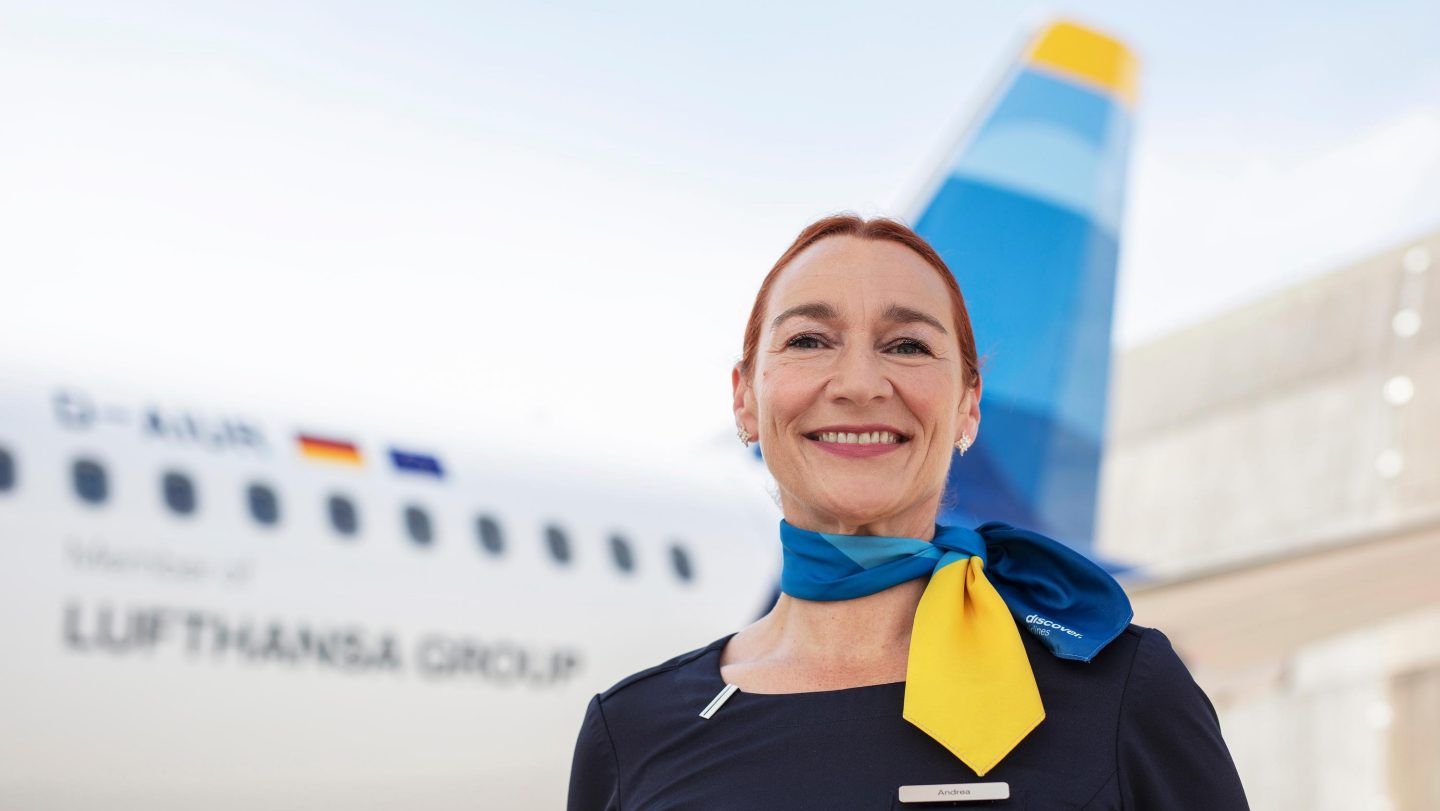 A Discover Airlines Cabin Manager