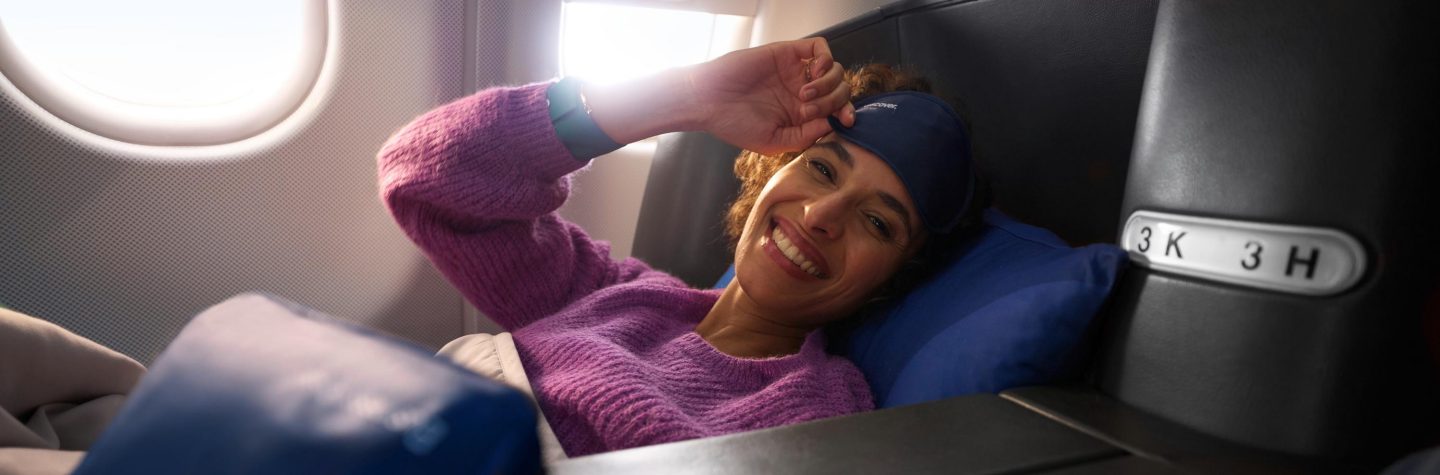 Passagier in Business Class interkont