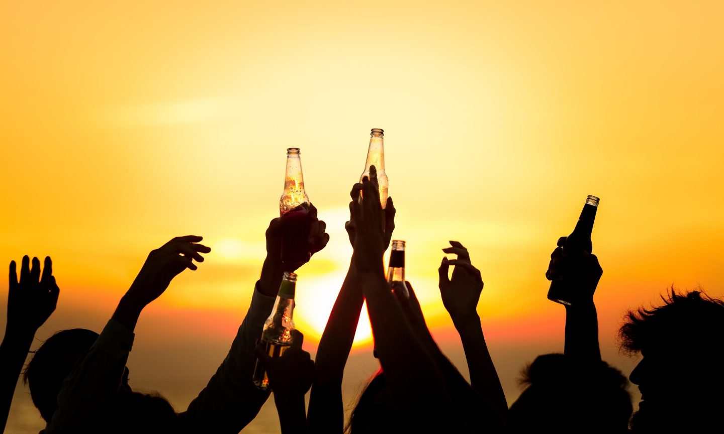 Beach party on Rethymno Beach on Crete