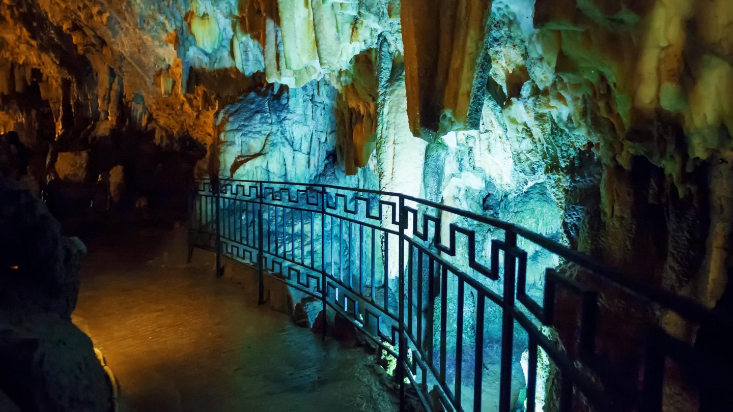 Dripstone cave in Kefalonia