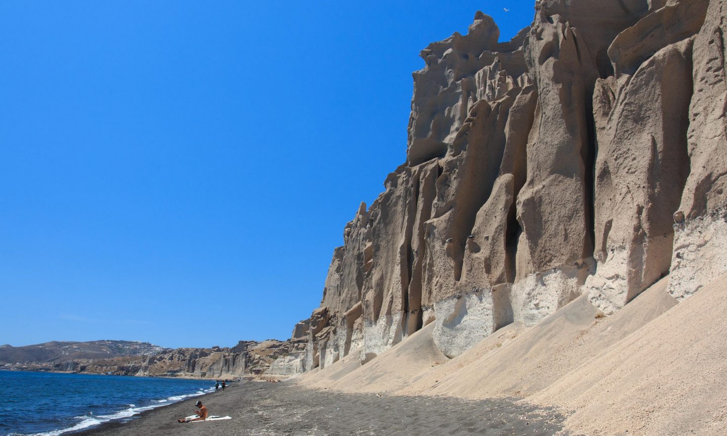 White Beach on Santorini