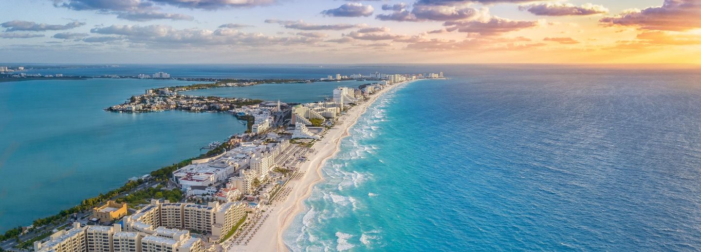 Strand in Cancún, Mexiko