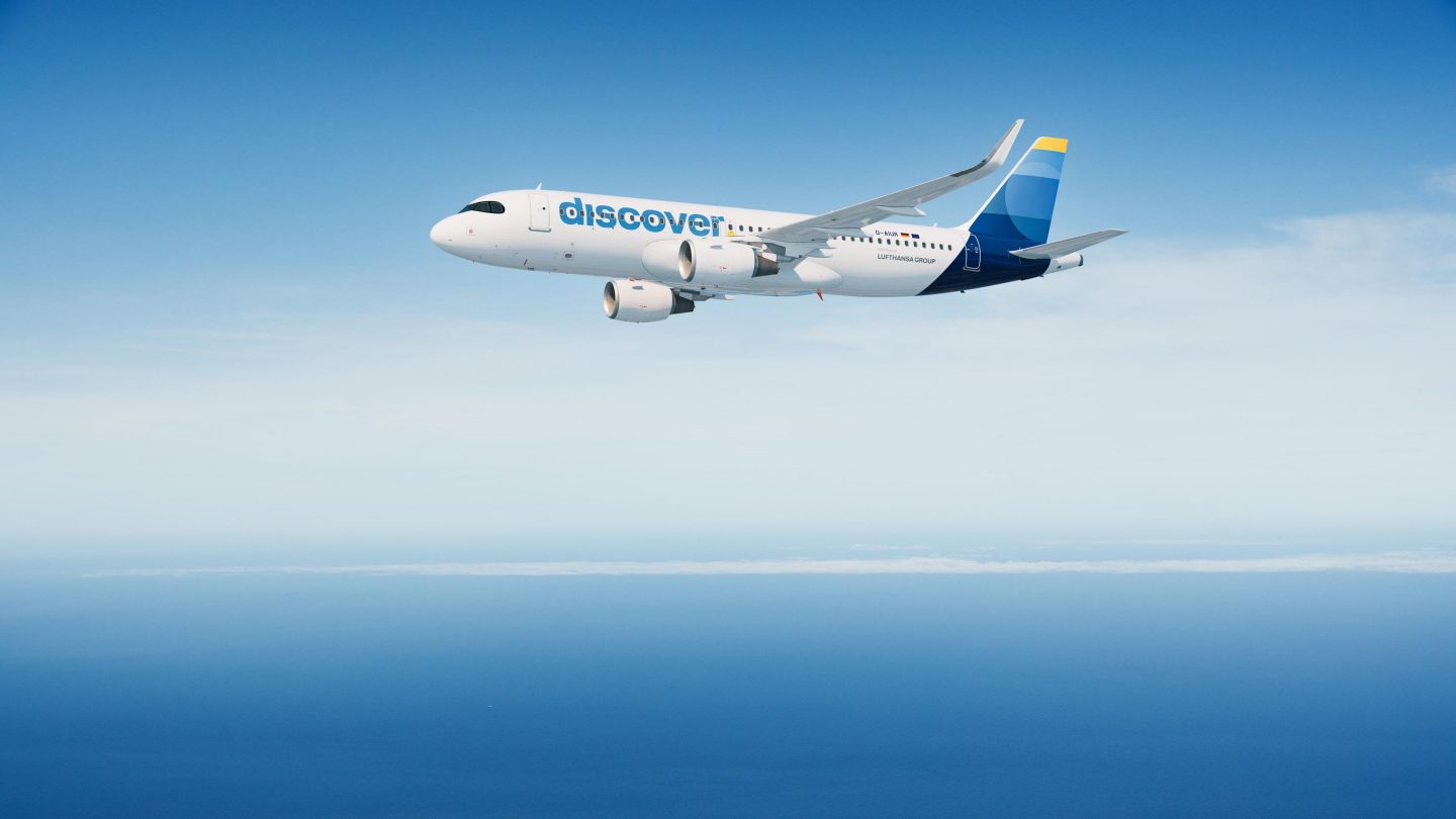 Discover Airlines A320 in der Luft