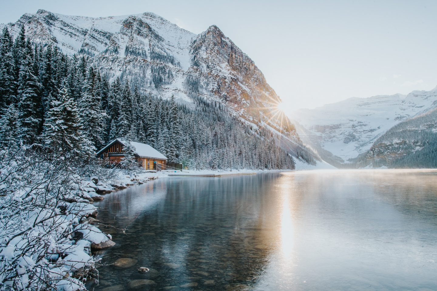 Snowy Landscape at Lake Louise, Canada