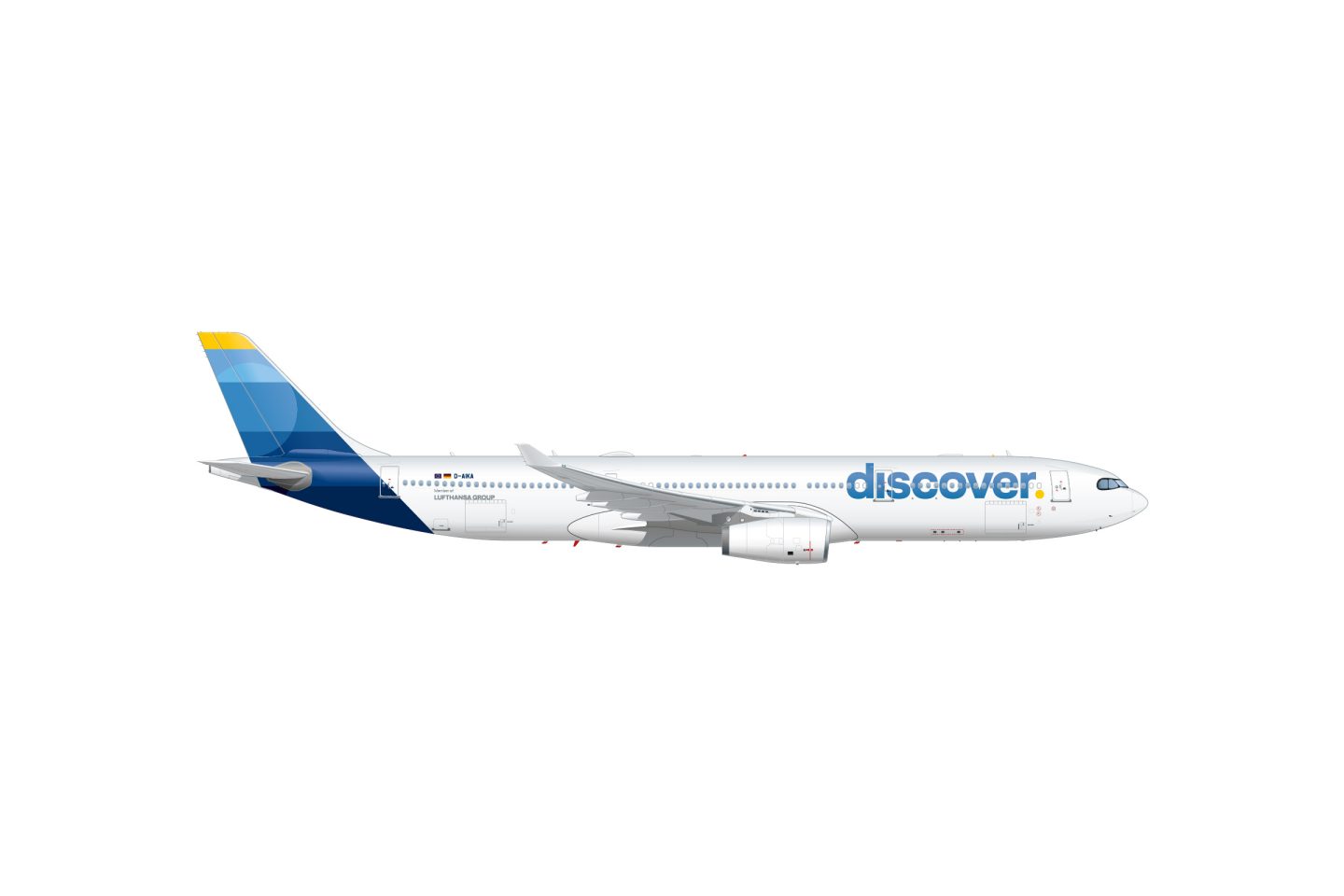 Illustration of a Discover Airlines A330-300