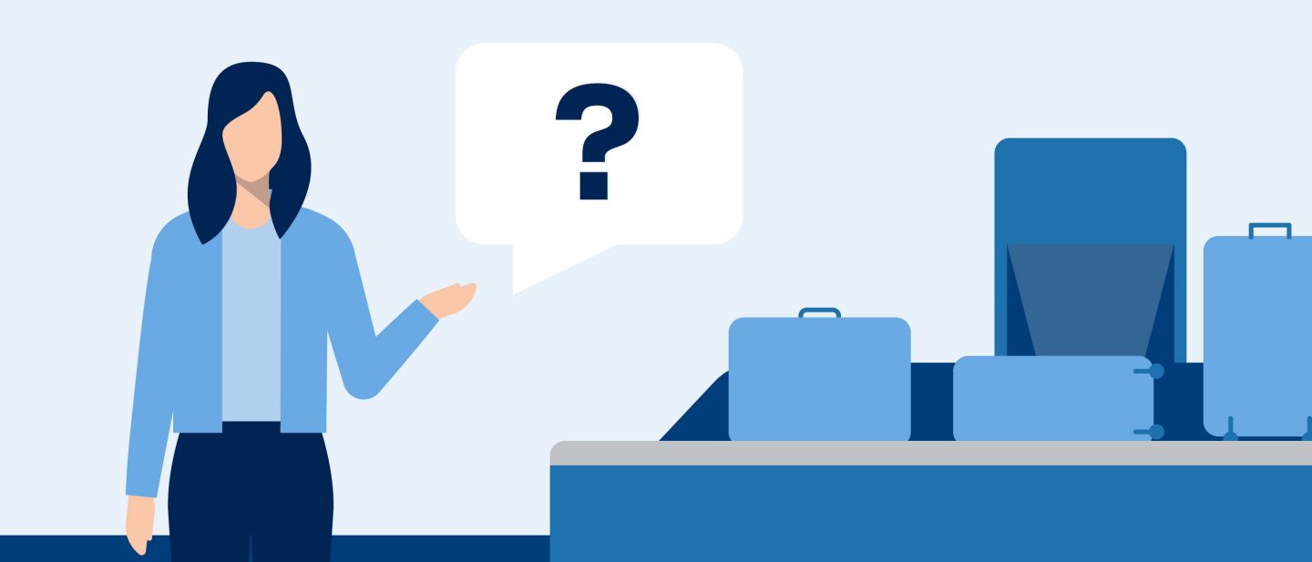 Illustration: baggage transfer in the event of a flight cancellation