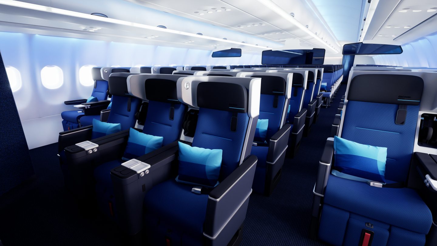 Lighting concept of Discover Airlines’ Ocean Blue Cabin