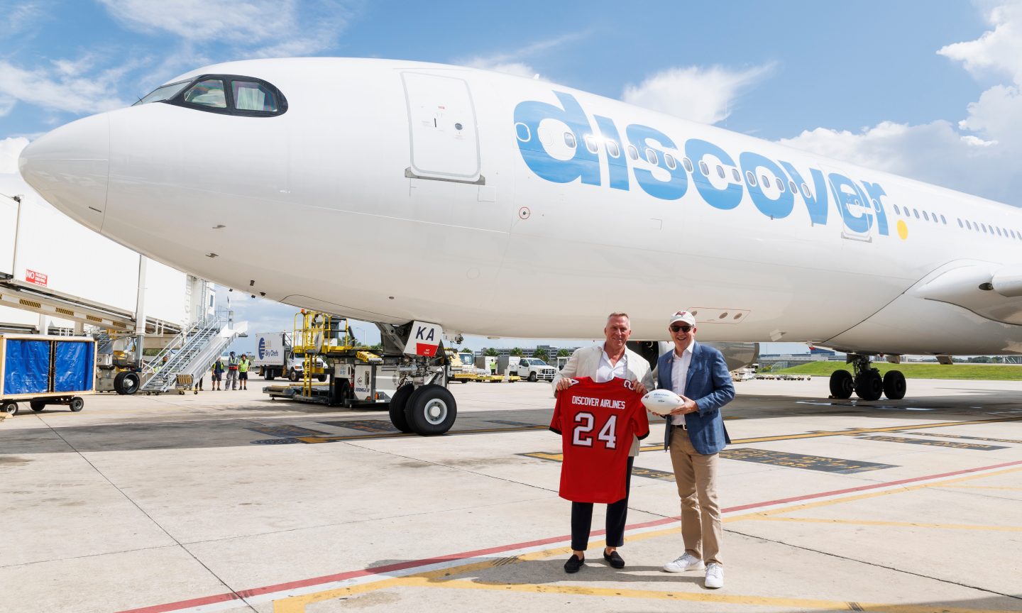 Partnerschaft zwischen Discover Airlines und den Tampa Bay Buccaneers