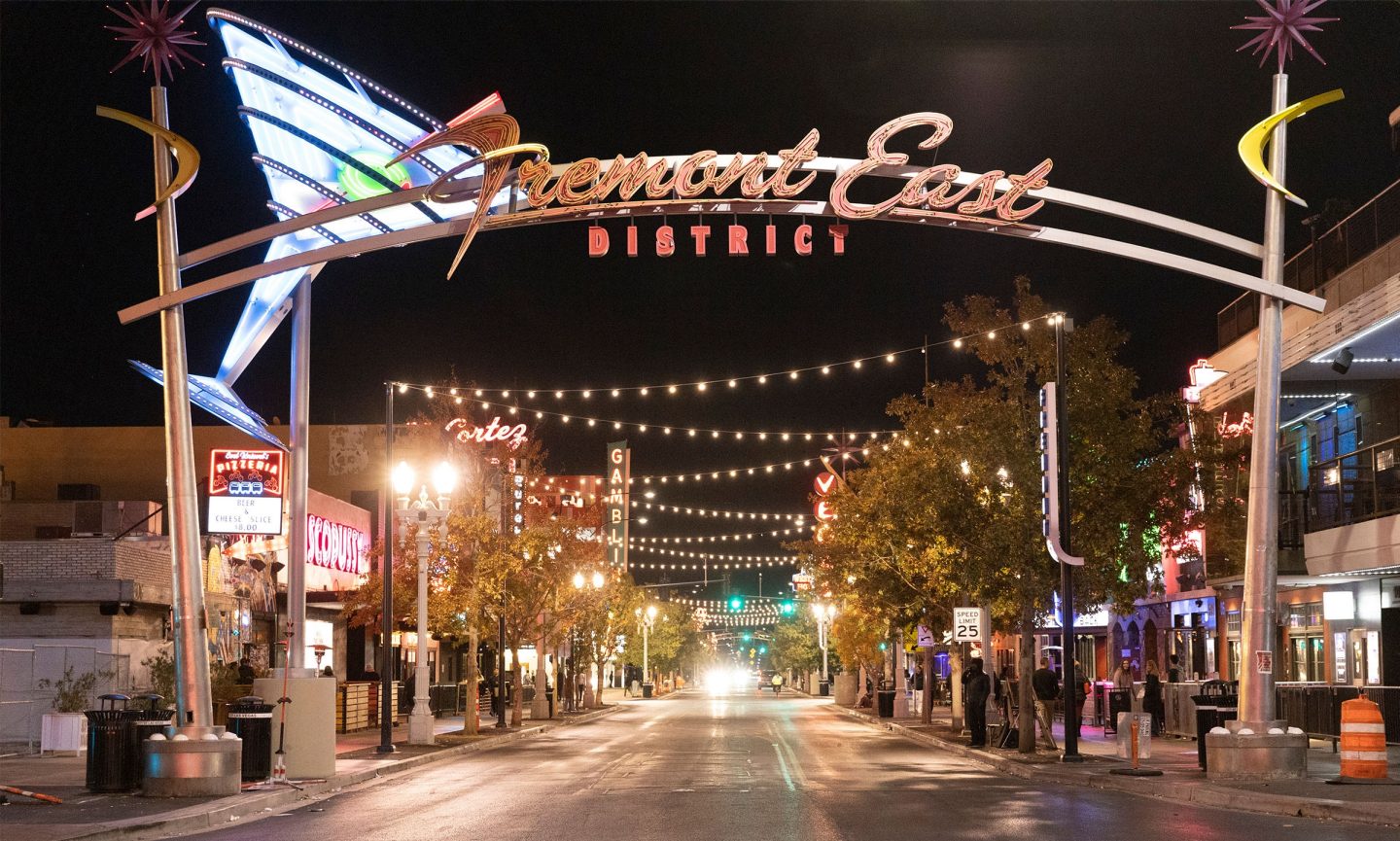 Downtown Las Vegas bei Nacht