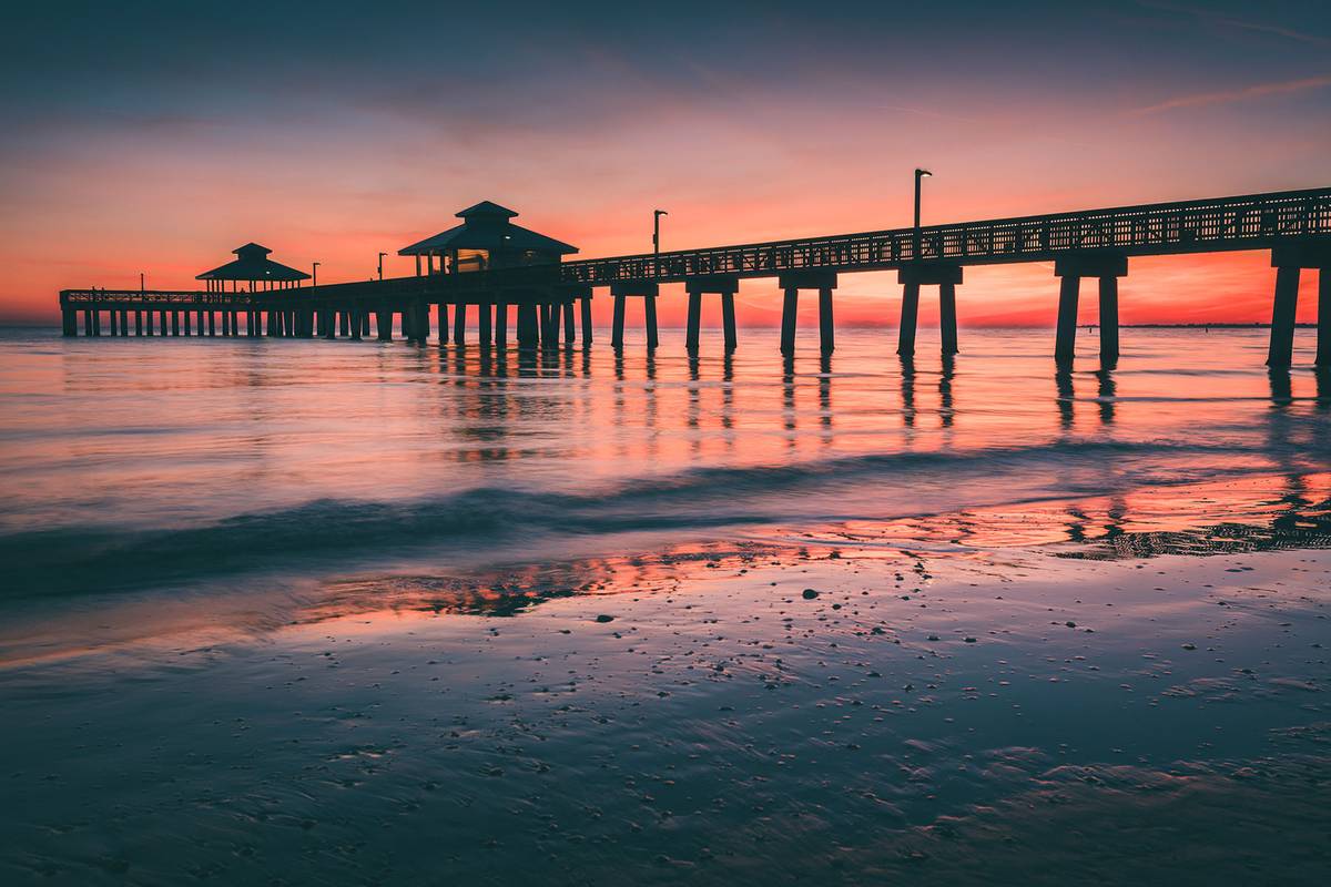 Sonnenuntergang am Strand von Fort Myers