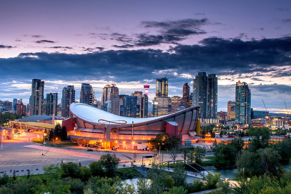 Skyline von Calgary in Alberta, Kanada
